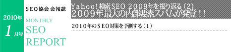 SEOMONTHLY SEO REPORT2010ǯ1