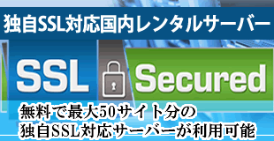 独自SSL対応国内レンタルサーバー50個